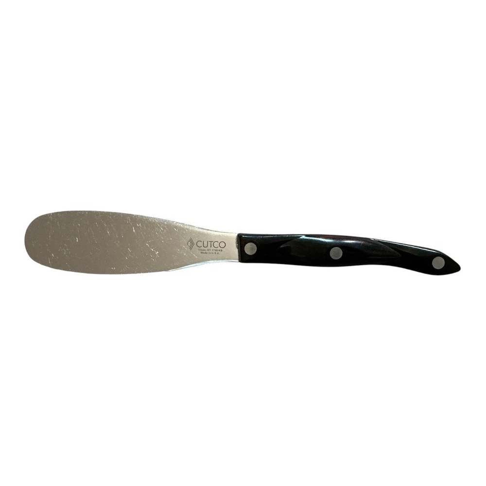 Cutco Spatula Spreader 1768 Knife Dark Brown Swirl Handle 10" Serrated